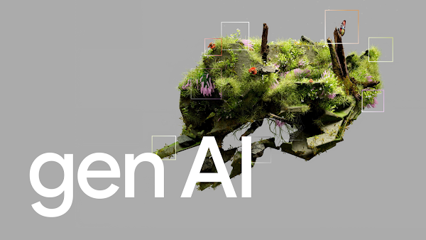 thumbnail showing a floating grass island with various flora and fauna and the words gen ai overlaid.