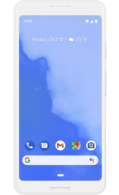 A Google phone screen showing a screen that only has tools, and no apps, on the home screen.