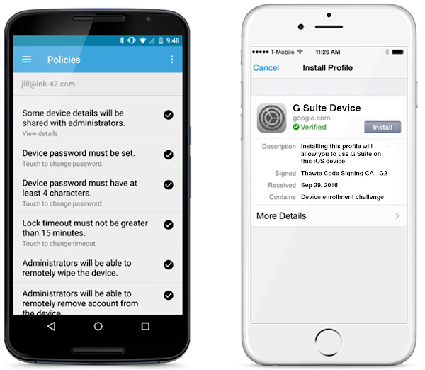 Endpoint management for Android and iOS devices