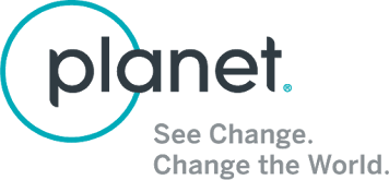 Planet 徽标，带有“see change. change the world”字样