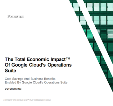 Cover of report with the text: The Total Economic Impact of Google Cloud's operations suite