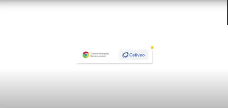 Chrome Enterprise and Celiveo logos