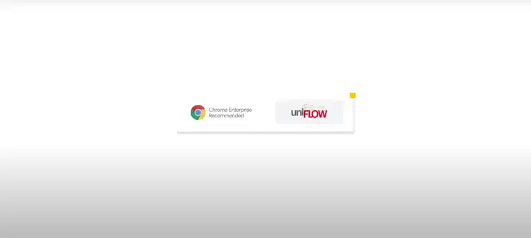 Chrome Enterprise and Uniflow logos