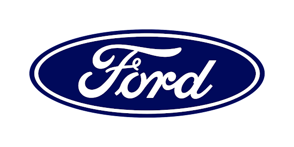 藍色/銀色的橢圓形，當中有銀色的「Ford」字樣