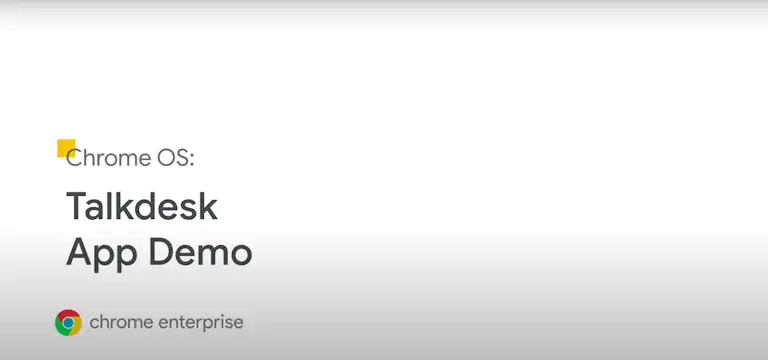 Chrome Enterprise and Talkdesk logos