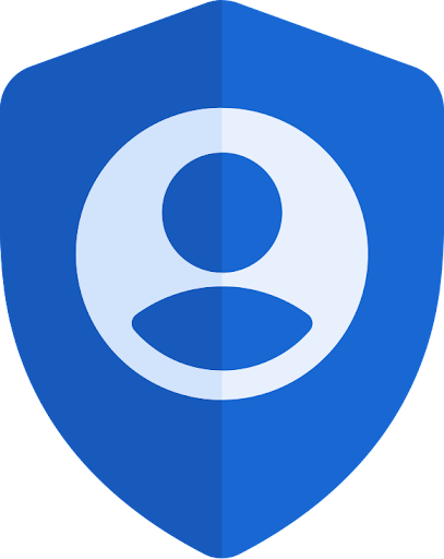 Privacy Shield (scudo per la privacy) blu
