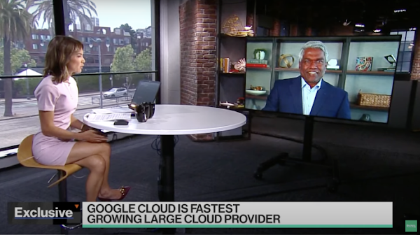 Il CEO di Google Cloud si unisce a Bloomberg per discutere dello slancio e della strategia di sostenibilità
