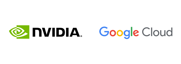 Nvidia 和 Google Cloud 徽标