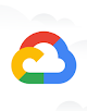 Logotipo do Google Cloud cercado por nuvens