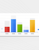 Ilustración de un gráfico de barras de colores de Google