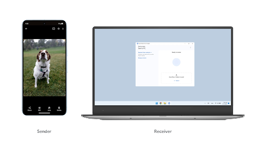 Delar enkelt bilder med en Windows-dator från en Android-enhet med Närdelning.