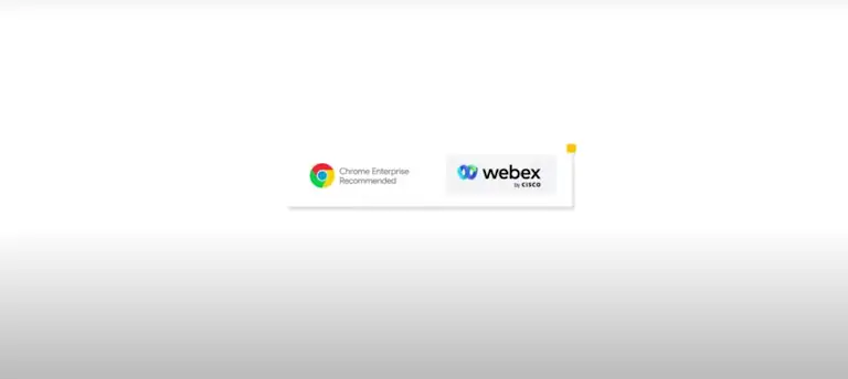 Chrome Enterprise and Webex logos