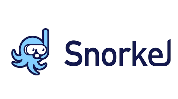 Snorkel AI-Logo mit einem Oktopus mit Schnorchelausrüstung neben dem Wort „Schnorchel“