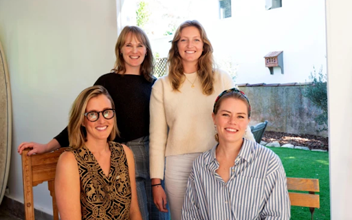 Sarah Pinner (cofounder, top left), Kate Sanner (cofounder and CEO, bottom right), Celine Lightfoot, (cofounder and CTO top right), and Ryan Shand (former COO)