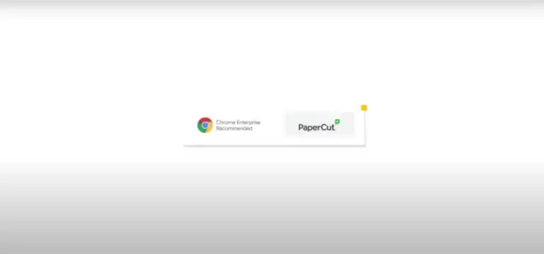 Chrome Enterprise and PaperCut logos