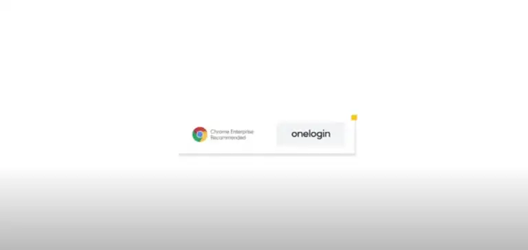 Chrome Enterprise and One Login logos