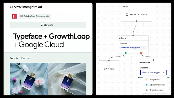 Ciblez la bonne audience et faites évoluer vos contenus marketing à l'aide de l'IA avec Google Cloud, GrowthLoop et Typeface.