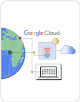 imagem da Terra com o Google Cloud escrito ao lado