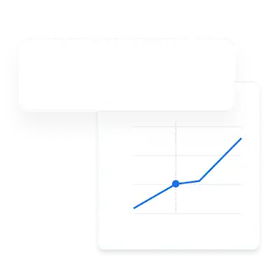Exempel på en textannons för möbler vid ett diagram med benchmarkingvärden i ett datumintervall