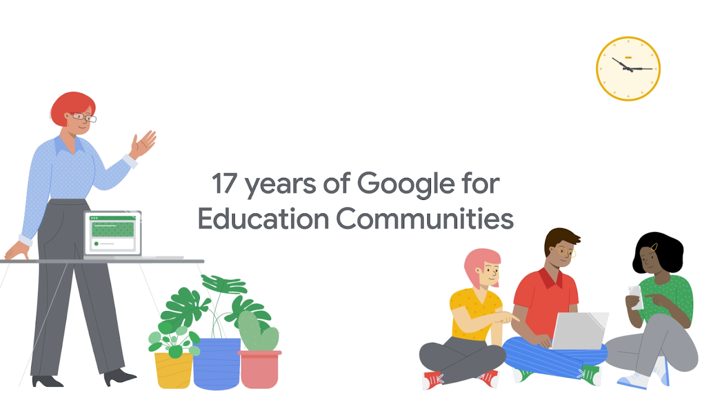 En video med flere oplysninger om Google for Education Champions-programmet og historien om vores underviserfællesskaber.