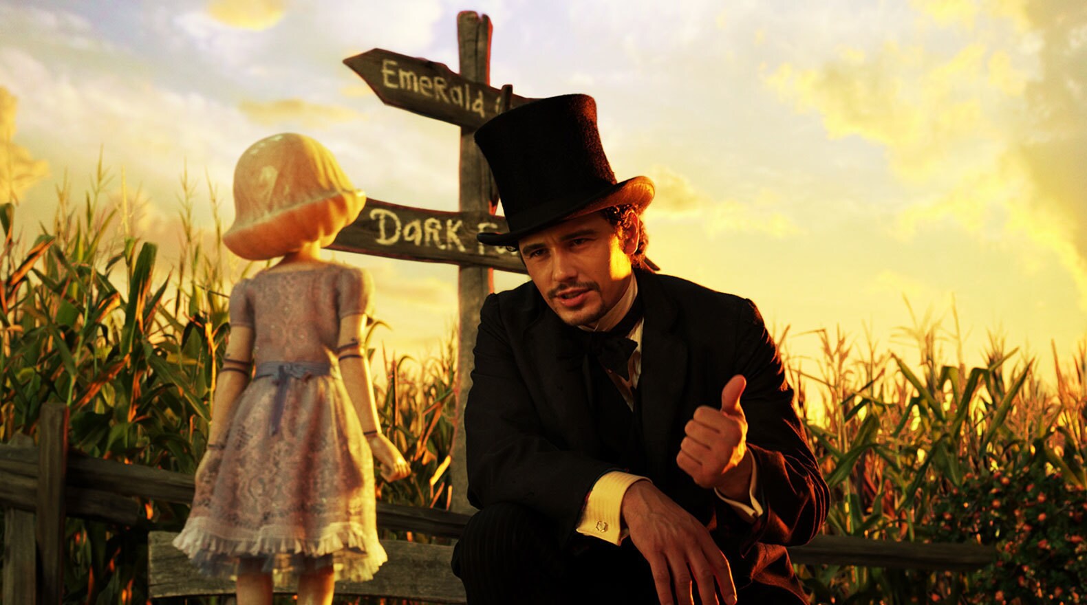 James Franco and Joey King in "Oz the Great and Powerful"