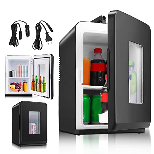 Herrselsam 2 in 1 Mini Kühlschrank, 15 Liter Kühlbox Klein Tragbar mit Kühl und Heizfunktion, für Kosmetik und Getränke, AC/D