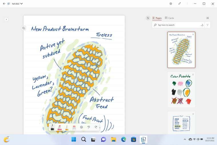 利用软件编辑Surface Pro 9上绘画手稿