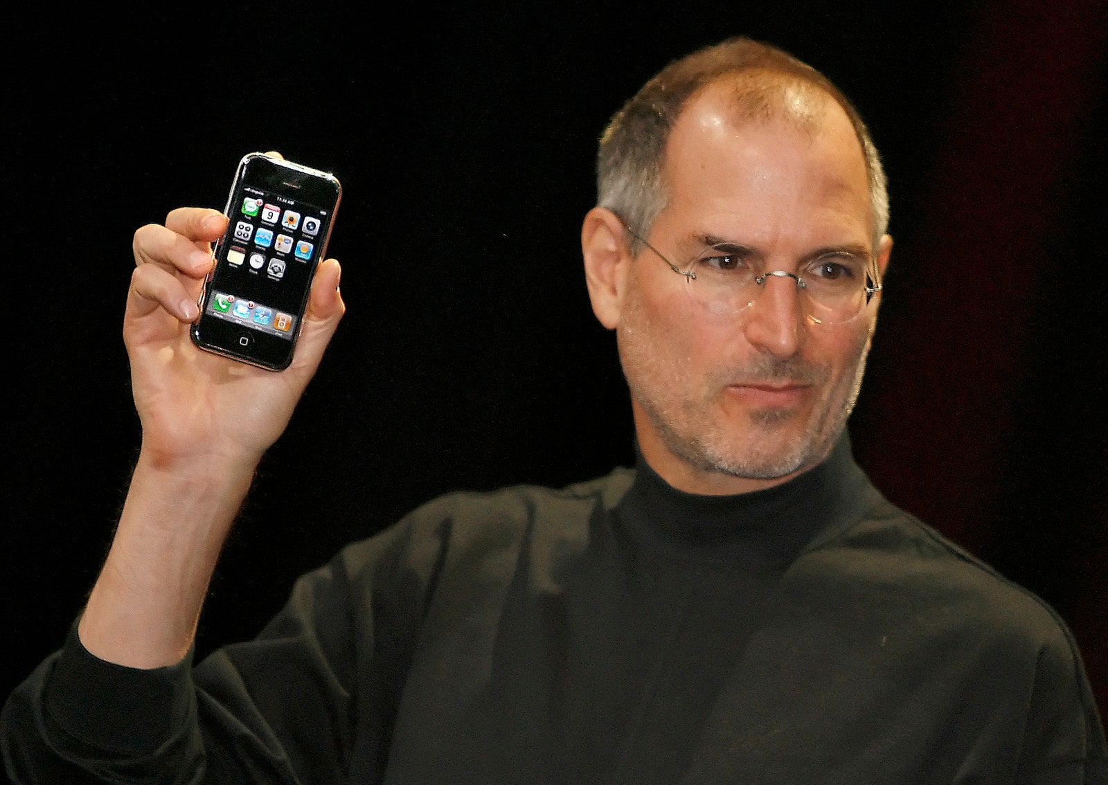 Imagen de Steve Jobs presentando el iPhone original.