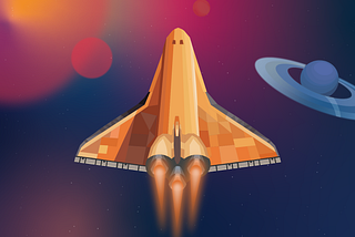 Illustration of rocket ship