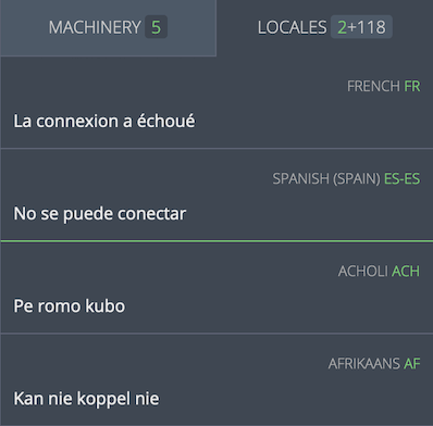 LOCALES tab in translation tools
