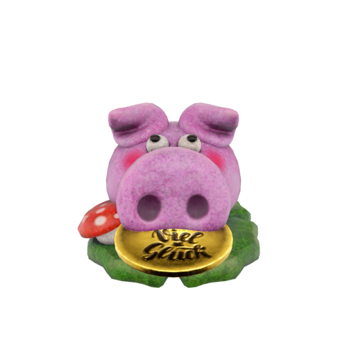 Glücksschwein, meaning lucky pig in German, is a popular symbol for good luck in Germany and Austria. Often depicted in porcelain or marzipan, these 'lucky pigs' are traditionally given as gifts on New Year's Day.