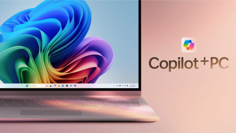 Banner image of a Windows Surface device and the Copilot logo
