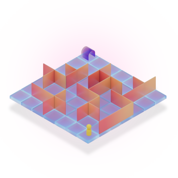 Tech maze illustration