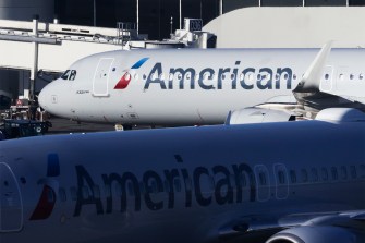 An American Airlines plane at Miami International Airport.