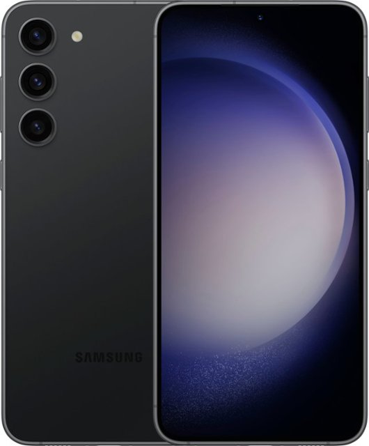 Front. Samsung - Galaxy S23+ 512GB (Unlocked) - Phantom Black.