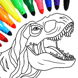Imagen de ícono de Dinosaurio juego de color