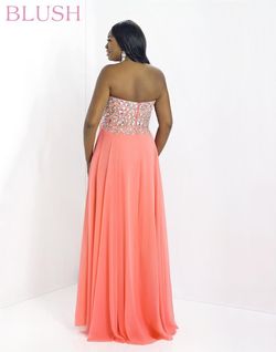 Style 9758W Blush Prom Pink Size 22 Jewelled Pattern Prom Plus Size A-line Dress on Queenly