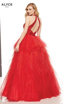 Style 60749 Alyce Paris Red Size 2 Pageant Prom Floor Length Ball gown on Queenly
