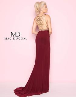 Style 2012 Mac Duggal Red Size 14 Plus Size Black Tie Sorority Formal Side slit Dress on Queenly