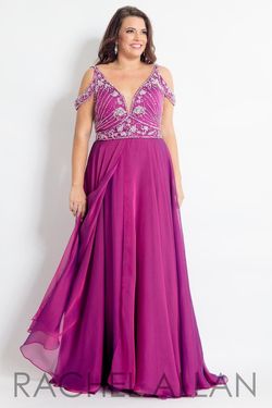 Style 6313 Rachel Allan Pink Size 24 Pageant Beaded Top Plus Size Prom A-line Dress on Queenly