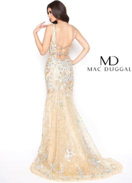 Style 50416 Mac Duggal Gold Size 12 Floor Length Pageant 50416 Mermaid Dress on Queenly