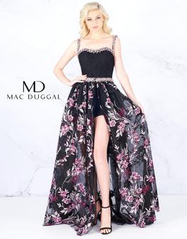 Style 66767 Mac Duggal Black Size 10 Euphoria Prom High Low Side slit Dress on Queenly