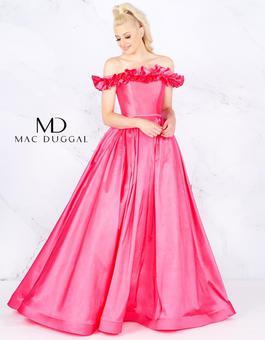 Style 66723 Mac Duggal Pink Size 14 Plus Size Floor Length Tall Height Ball gown on Queenly