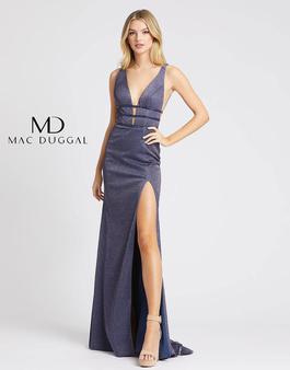 Style 50571 Mac Duggal Blue Size 8 Pageant Navy Prom Side slit Dress on Queenly