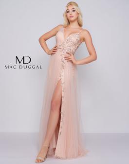 Style 50546 Mac Duggal Light Pink Size 4 Backless Prom Side slit Dress on Queenly