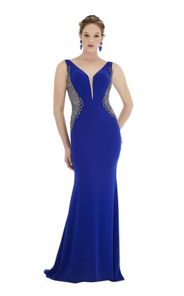 Style 4503 Saboroma Blue Size 4 Straight Pageant Backless Prom Mermaid Dress on Queenly