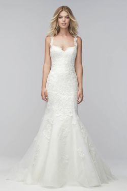 Style 16709 Wtoo White Size 18 Plus Size Tulle A-line Dress on Queenly