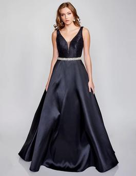 Style 2307 Nina Canacci Black Size 14 Floor Length Ball gown on Queenly