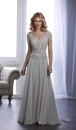 Style 17849 Christina Wu Silver Size 24 Belt Sweetheart A-line Dress on Queenly