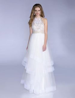 Style 16187 Envious Couture White Size 6 Floor Length A-line Dress on Queenly